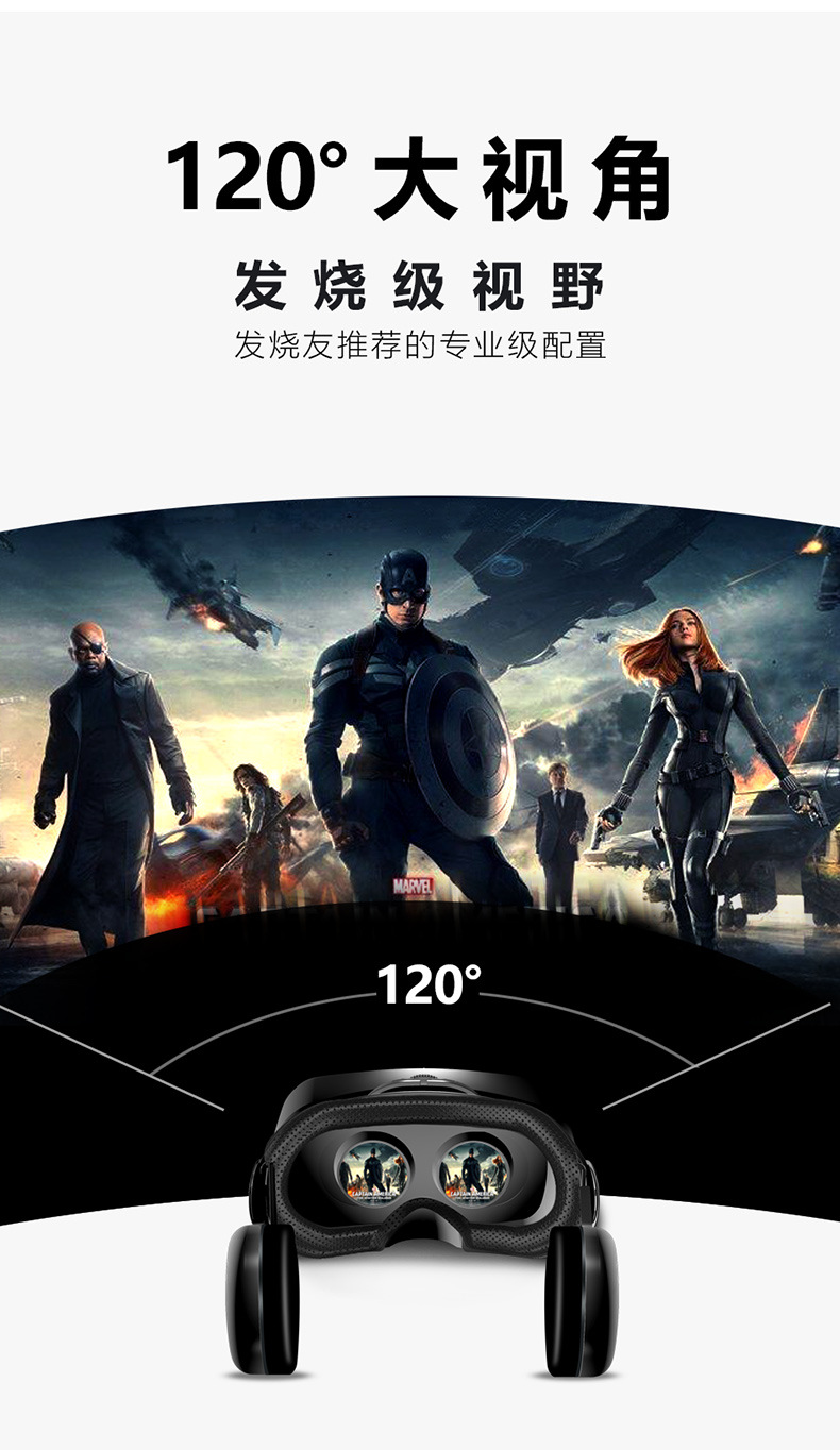 VRG PRO vr眼镜蓝光护眼手机虚拟现实头盔3D VR眼镜外贸热销详情36