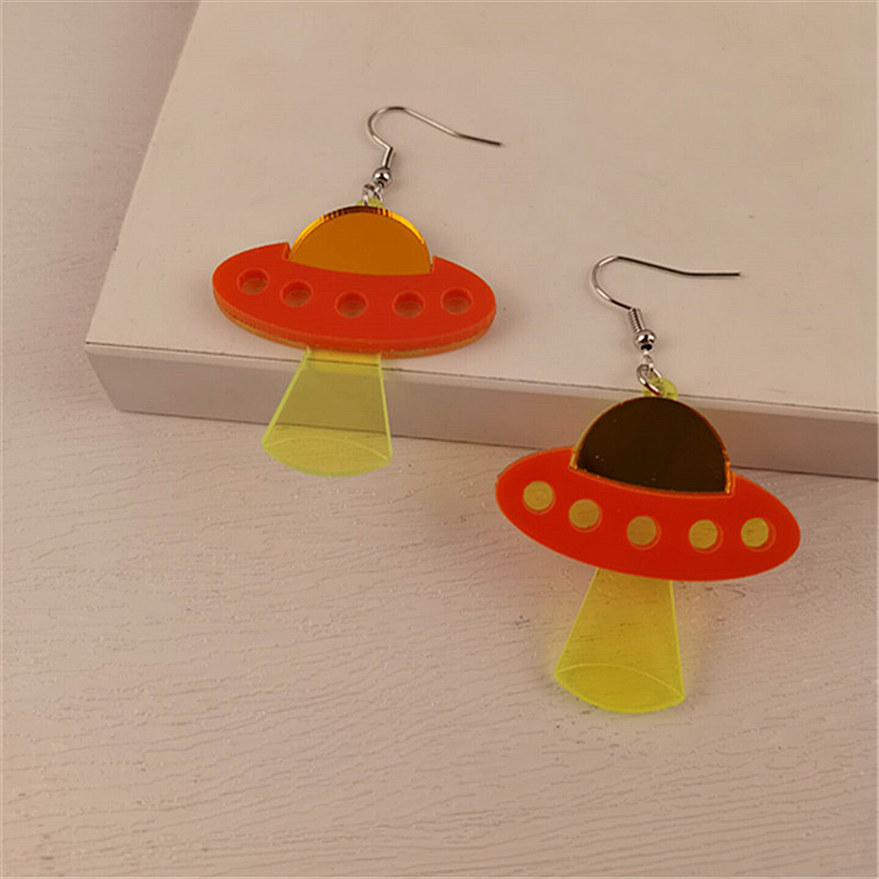 Retro Ufo Arylic Women's Drop Earrings 1 Pair display picture 5