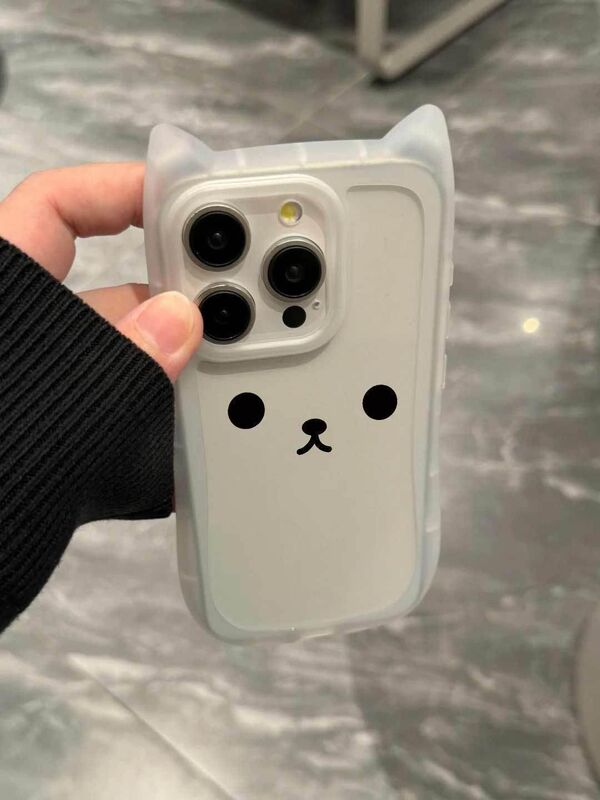小猫表情猫耳朵适用iPhone16Promax手机壳15苹果13/12p11女14Plus|undefined