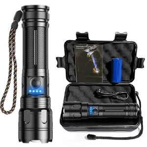 Cross-border aluminum alloy P70 telescopic flashlight power display rechargeable P50 outdoor small portable flashlight