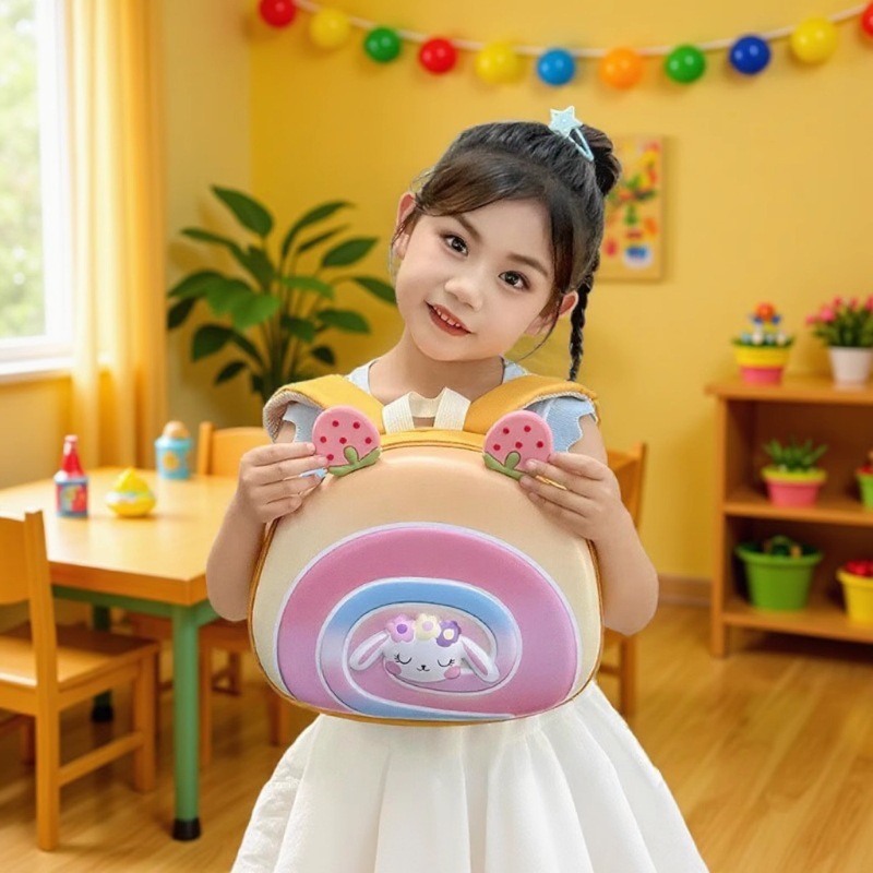 Baby Baby New Kindergarten Mochila Eva Strawberry Swiss Roll Mochila para niños de 3 a 6 años Mochila