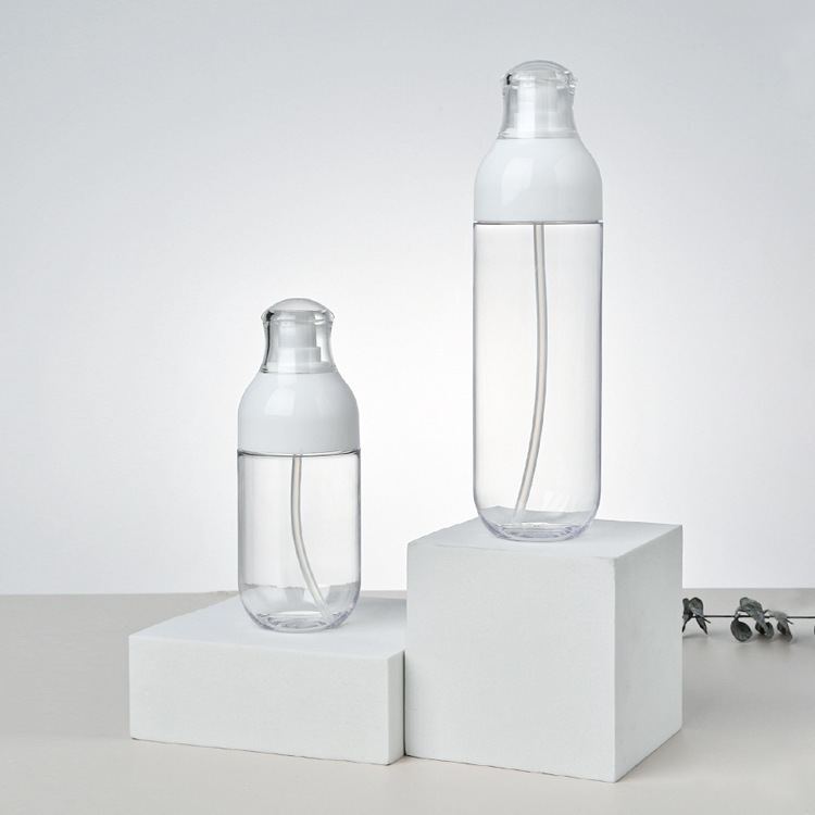 Botella de dispensación tipo prensa, muestra de viaje portátil, botella de spray hidratante de maquillaje, botella de loción al vacío, botella de regadera de alcohol
