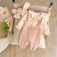 Baby clothes autumn set newborn girl baby onesie princess full moon hat 100 days ultra cute crawling suit autumn