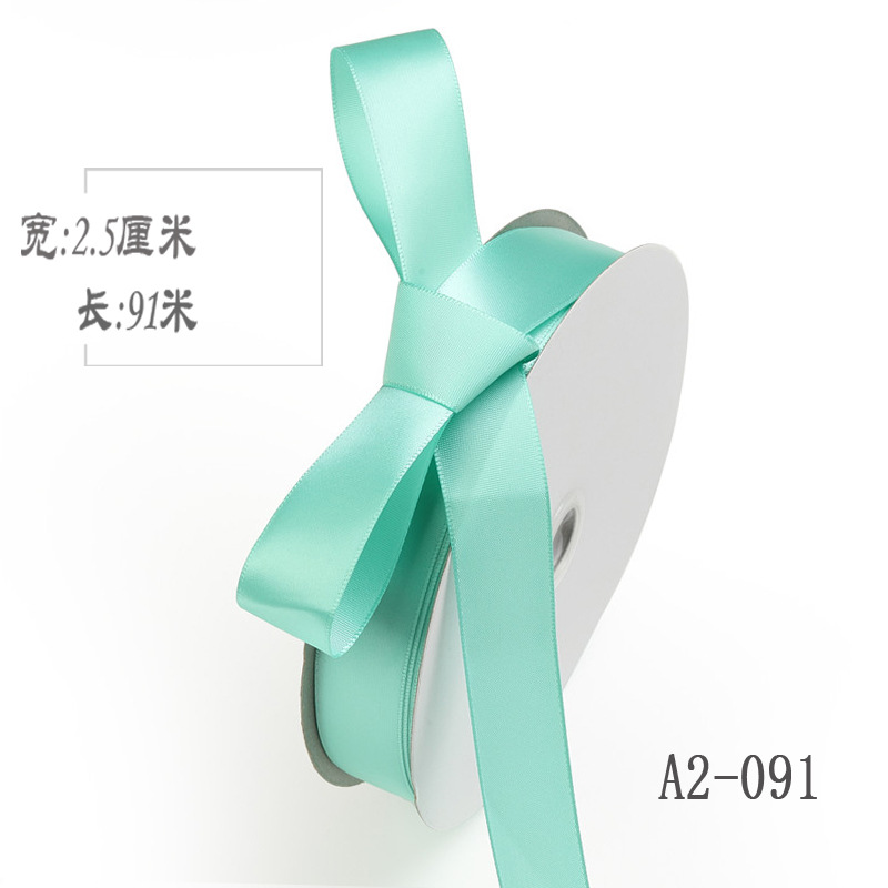 2,5 cm de doble cara cinta de poliéster arco DIY tejido cinta de seda ramo fresco fruta caja de regalo accesorios de ropa embalaje