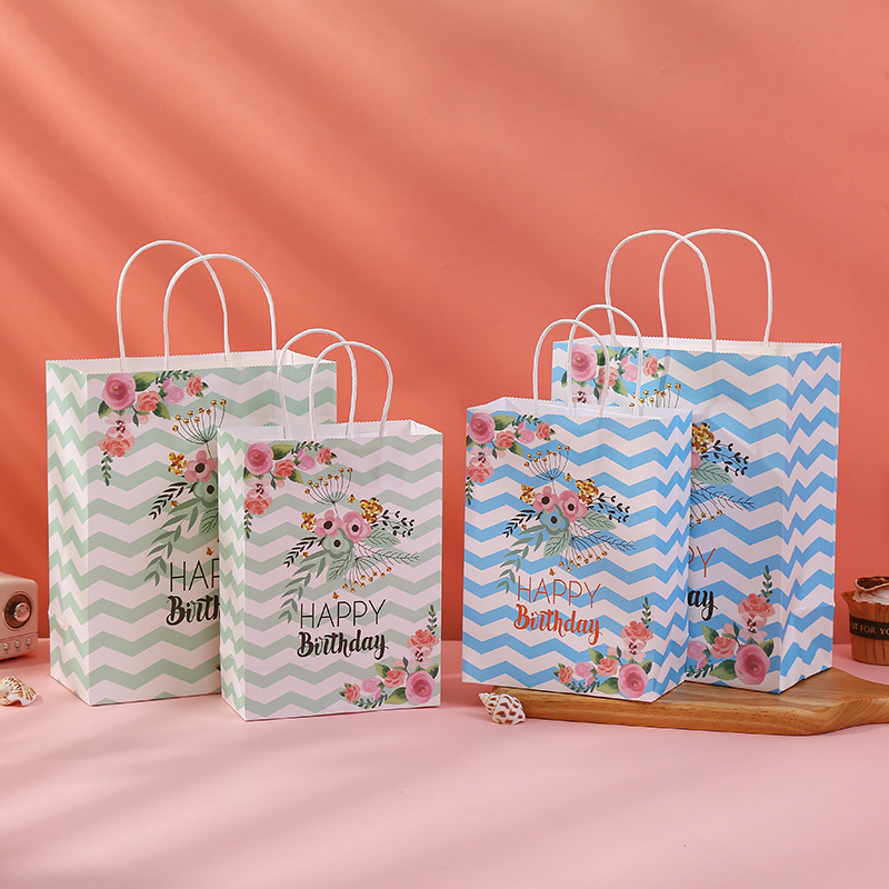 Bolsa de papel para recuerdos, bolsa de regalo, bolsa de regalo de cumpleaños, bolsa de papel kraft, bolsa de regalo para el Día del Niño, celebración de bodas