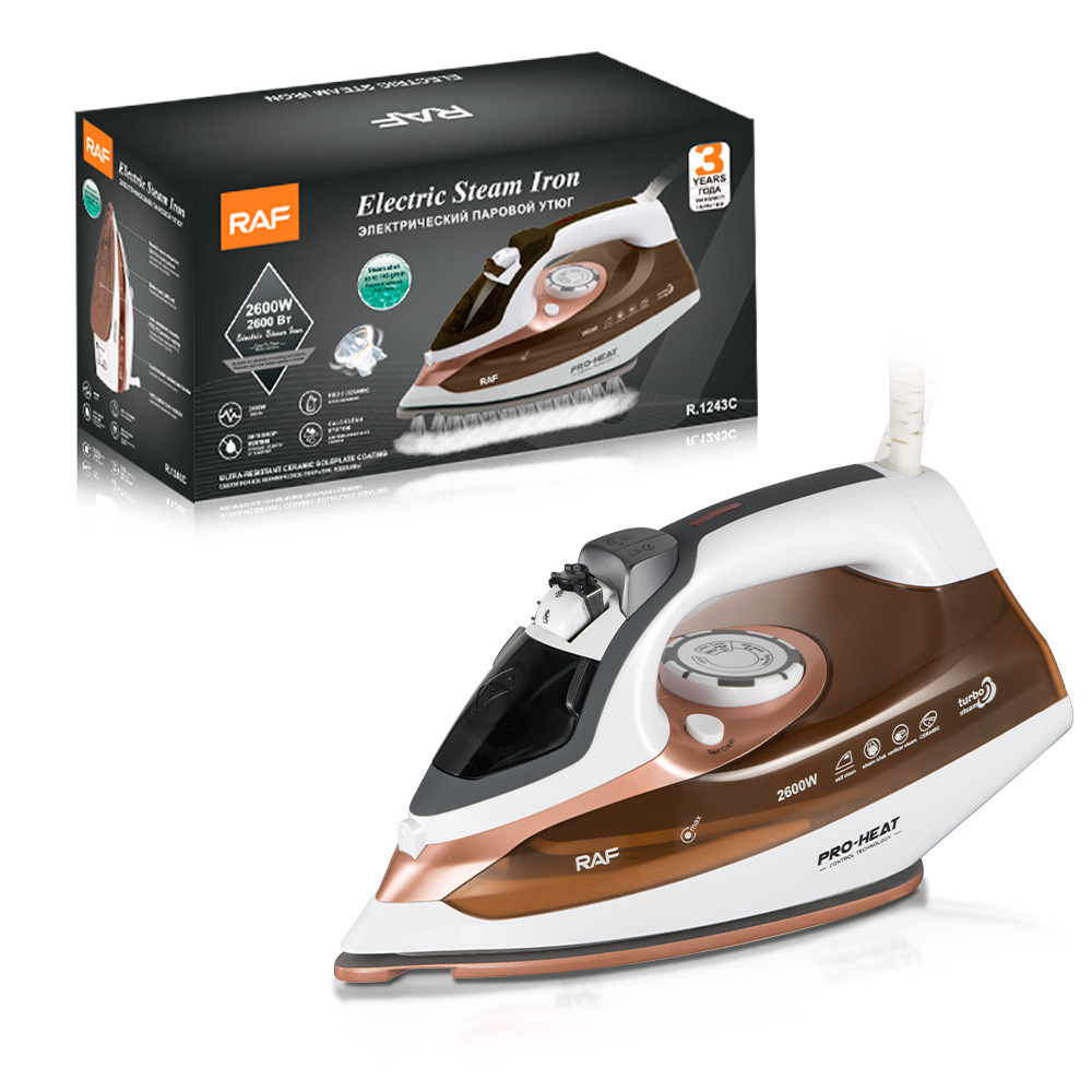 Plancha eléctrica de vapor doméstica estándar europea RAF máquina de planchar portátil de mano 2600W de alta potencia