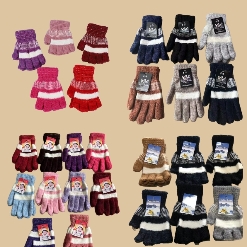 Зимние модные перчатки, теплые перчатки, унисекс перчатки для велоспорта с полными пальцами, перчатки из мохера