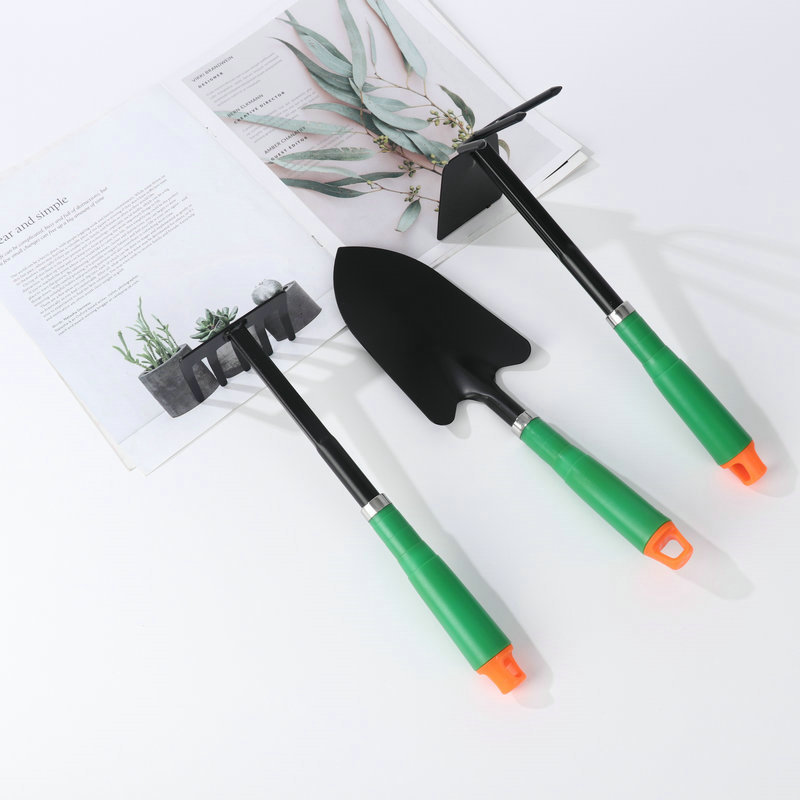 园艺工具三件套花园用品种花除草铁锹铲子耙子松土铲土多功能工具