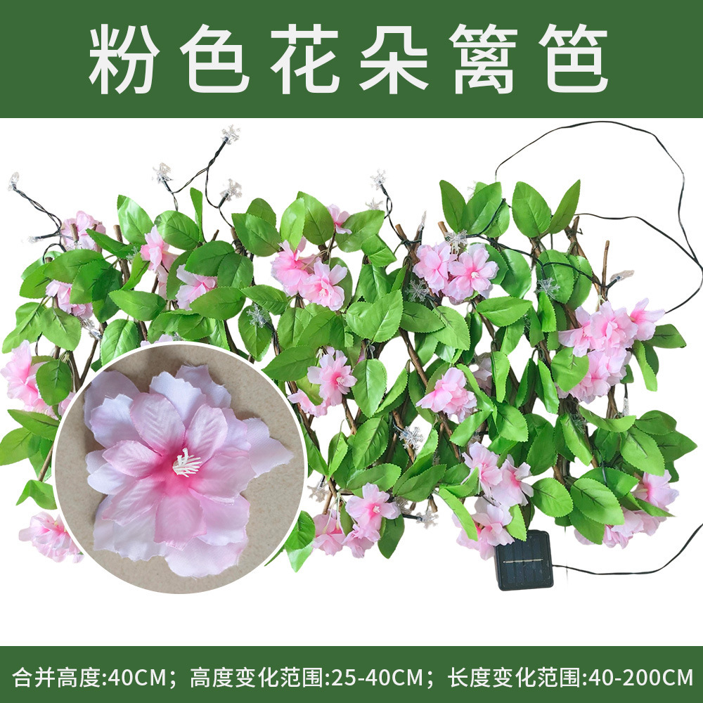 Iluminiscente cerca de decoración al aire libre cerca de simulación transfronteriza al por mayor planta de simulación flor de decoración fábrica directa