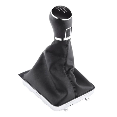 Suitable for Volkswagen Passat B7 Golf 7 shift dust cover shift handball dust cover gear head (Cab and accessories) - black-5th-gear-black-stitching