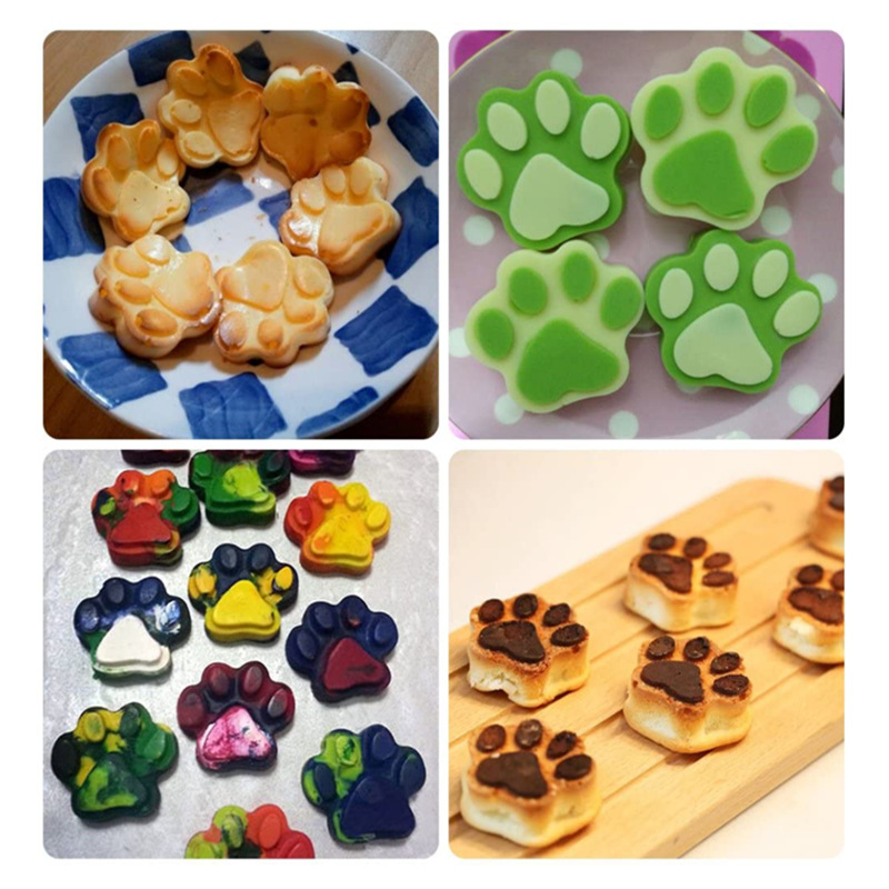 10 cat claw 18 bone silicone baking mold pet biscuit mold DIY rice cake cake mold drop mold