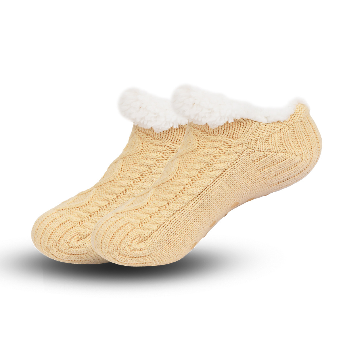 V넥 플로어 삭스 - 살구색