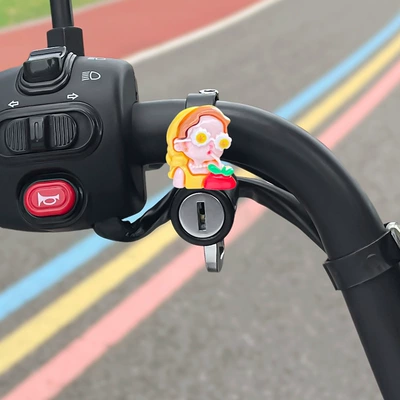 Electric car helmet lock anti-theft | Dəbilqə (Kaska) aksesuarları - lucky-little-rich-lady-alloy-edition-waterproof-rustproof-anti-theft-includes-installation-tools