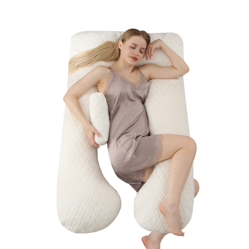 Cross-border U-shaped maternity pillow Side Sleeper pillow removable and washable U-shaped pillow nap pillow cushion waist pillow factory pillow wholesale