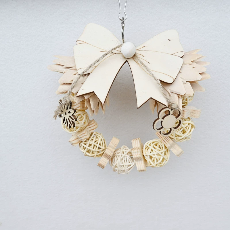 Принадлежности для птиц-попугаев деревянный кусающий круговой качели