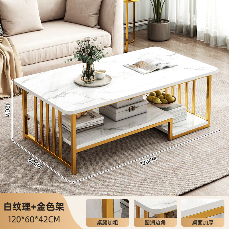 Mesa de té sala de estar doméstica 2025 nueva casa de alquiler de tipo pequeño moderno balcón simple exquisita mesa de té