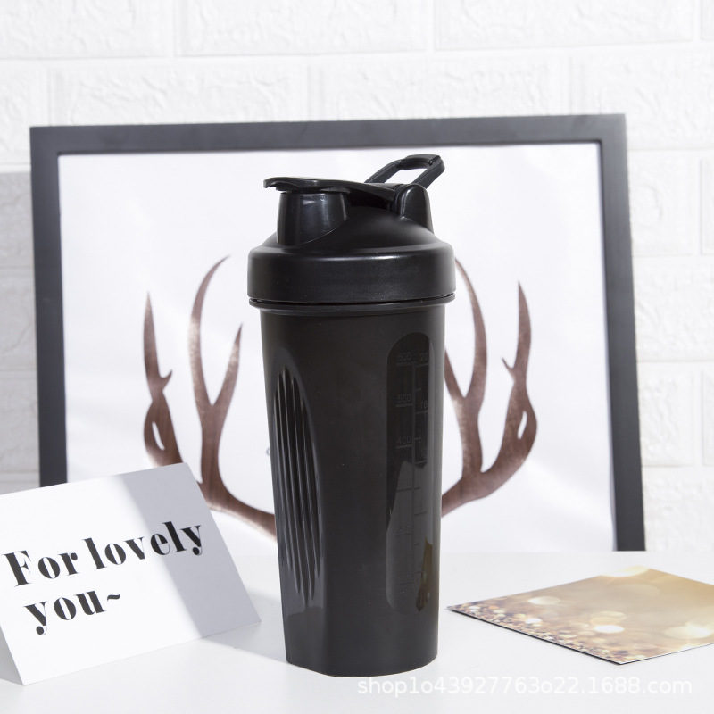 Suministro directo de fábrica 600ml Shake taza proteína polvo batido plástico al aire libre fitness deportes publicidad regalo impresión