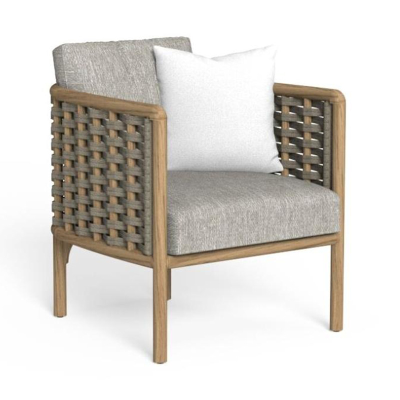 Sofá de teca al aire libre patio balcón de ocio al aire libre jardín nórdico muebles de teca famosos alojamiento de alta gama