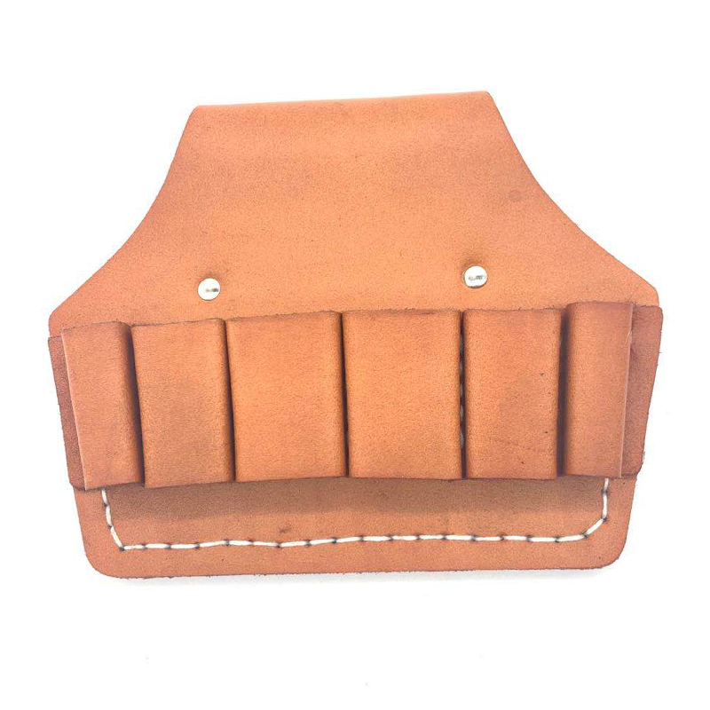 Riñonera de piel de vaca para electricista, herramientas de piel de vaca pura, funda de cuero resistente al desgaste, funda de abrazadera de cuero, multifunción siete y cinco al por mayor