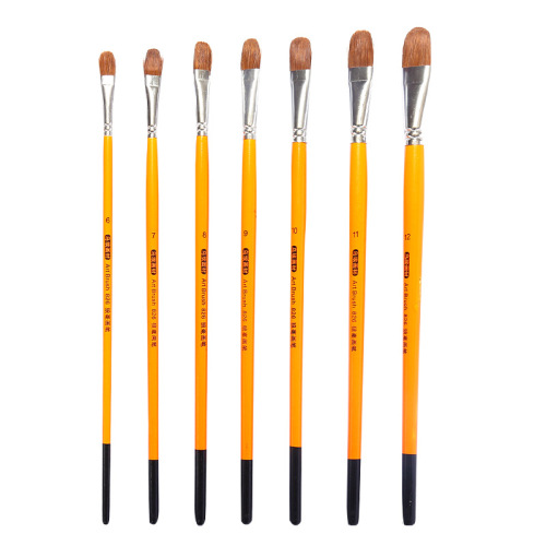 Children's paint pen acrylic painting student art with round edge wolf hair painting row pen oil painting brush set
