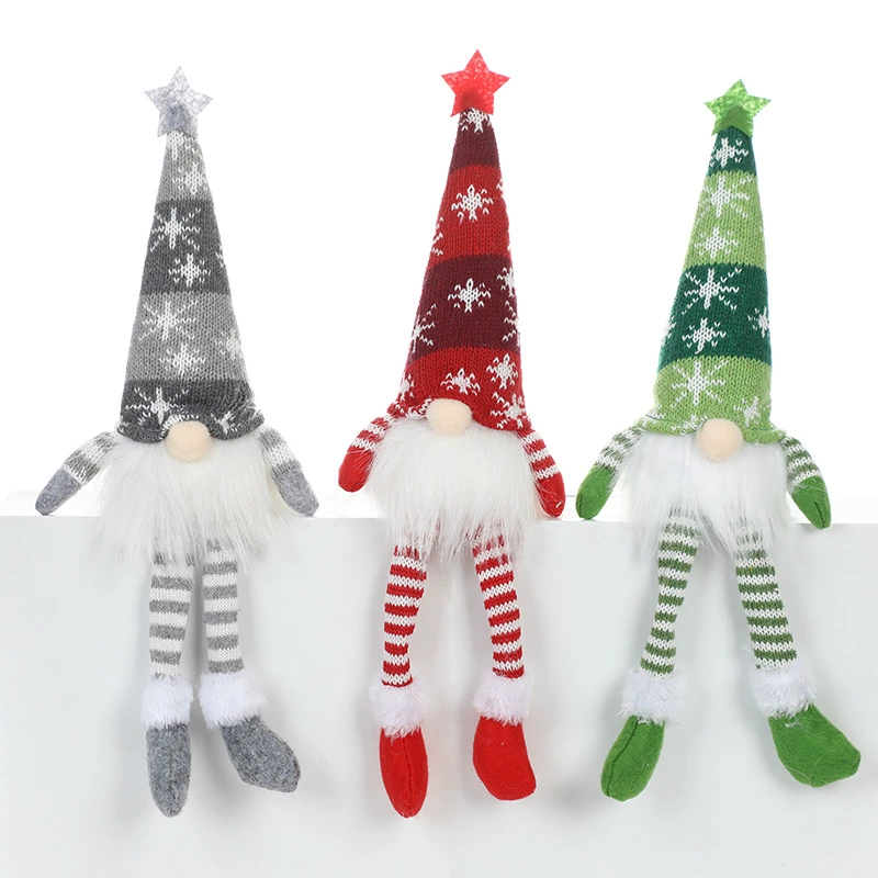 Christmas Sitting/Legged Doll with Light for Elderly, 18×10×5 cm, LR41 Battery Built-in