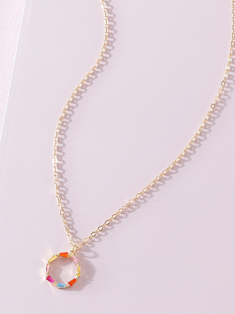 Fashion Colored Zircon Pendant Necklace display picture 3