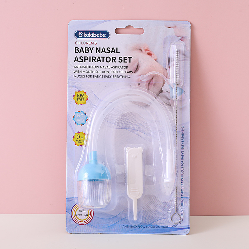 Aspirador Nasal de Succión Bucal para Bebés Set de 3 Piezas Plástico Tipo Catéter