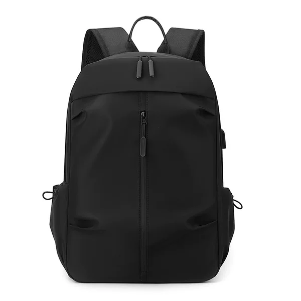 New cross-border men's backpack for business and casual use, simple design, large capacity, USB travel and commuting laptop backpack