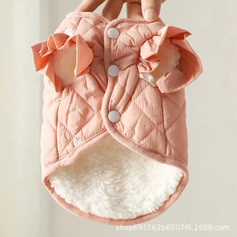 Домашние животные Осень и Зима Теплые Летающие рукава Маленький Жилет Тедди Пи Медведь Шнер Бомей Кошка Жилет