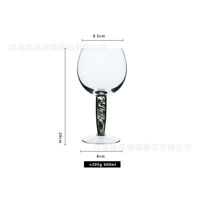 Lu Jing negro flor semilla Copa artificial soplado Copa vino cristal vidrio hogar vidrio vino vidrio