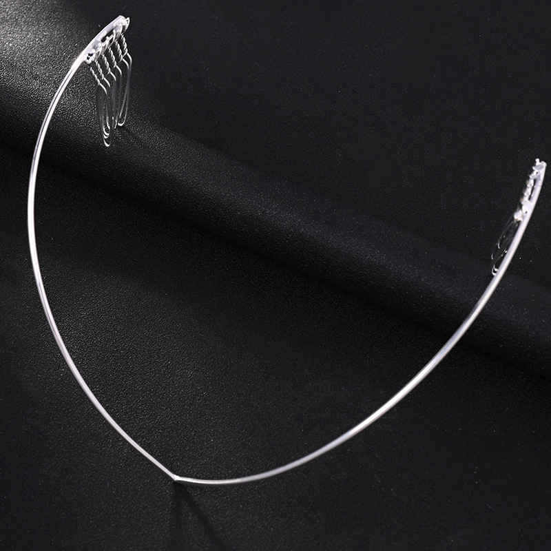 Comercio exterior nuevo tipo de banda de cabello en forma de V para mujeres de alta calidad metal trasero accesorios simples para mujeres Headwear