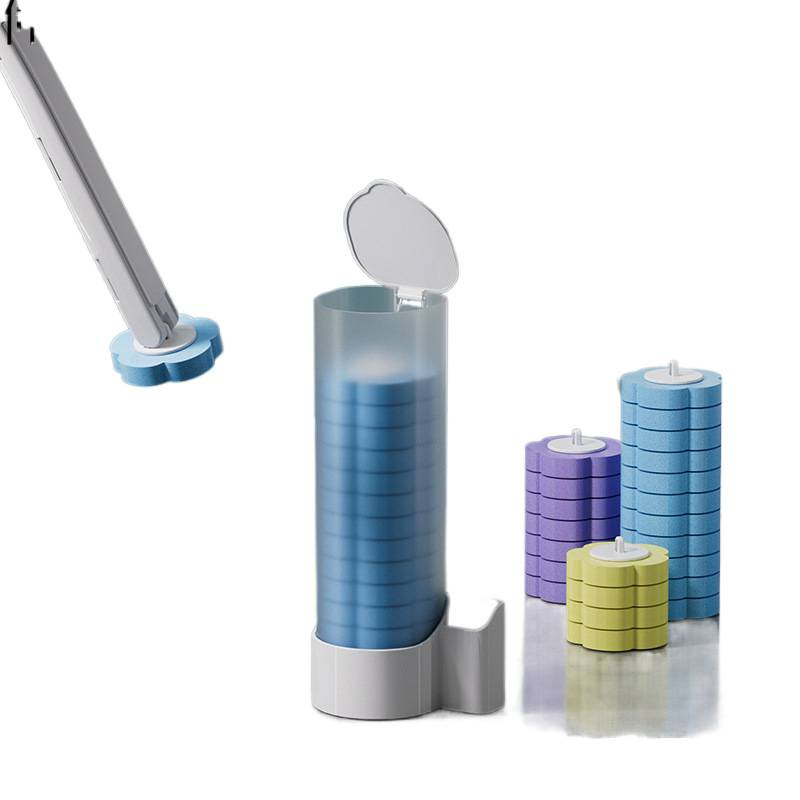 Disposable toilet brush household no dead corner toilet brush replacement head wall-mounted bathroom cleaning wall-mounted