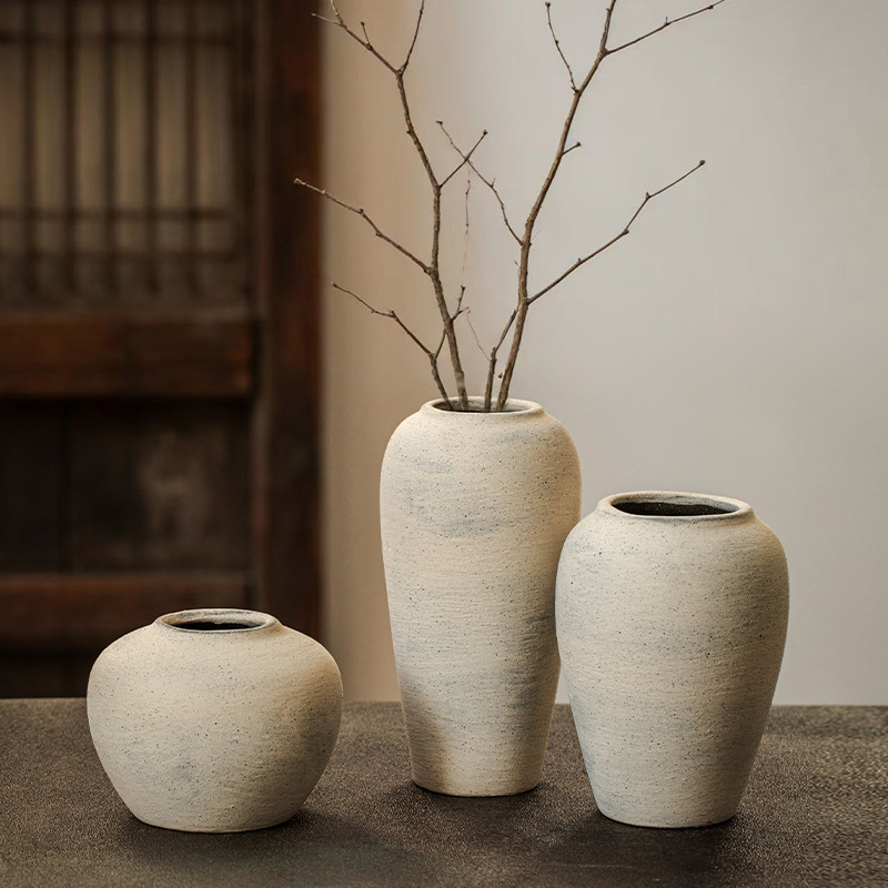 Cross-Border Best-Selling Ceramic Vase Set of Three, Simple Ceramic Pots for Dried Flowers, Flower Arrangements, Hydroponics, and Decorative Flower Vessels for Guesthouses and Living Rooms Cross-Border Best-Selling Ceramic Vase Set of Three, Simple Ceramic Pots for Dried Flowers, Flower Arrangements, Hydroponics, and Decorative Flower Vessels for Guesthouses and Living Rooms