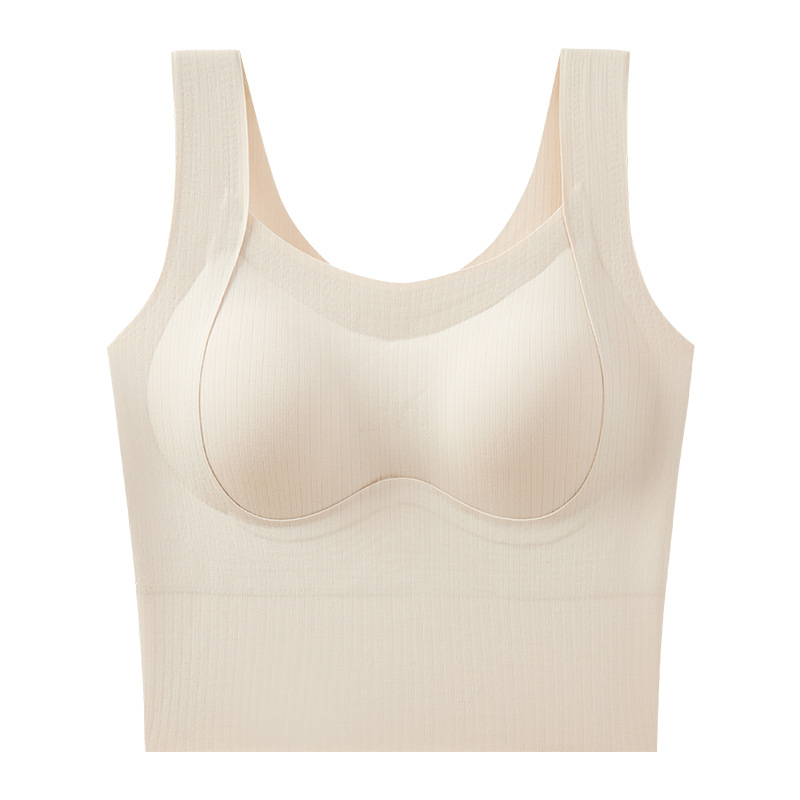 Otoño y invierno nuevo chaleco caliente sin marcas chaleco caliente fijo taza reunida para levantar sin usar sujetador calentamiento ropa exterior