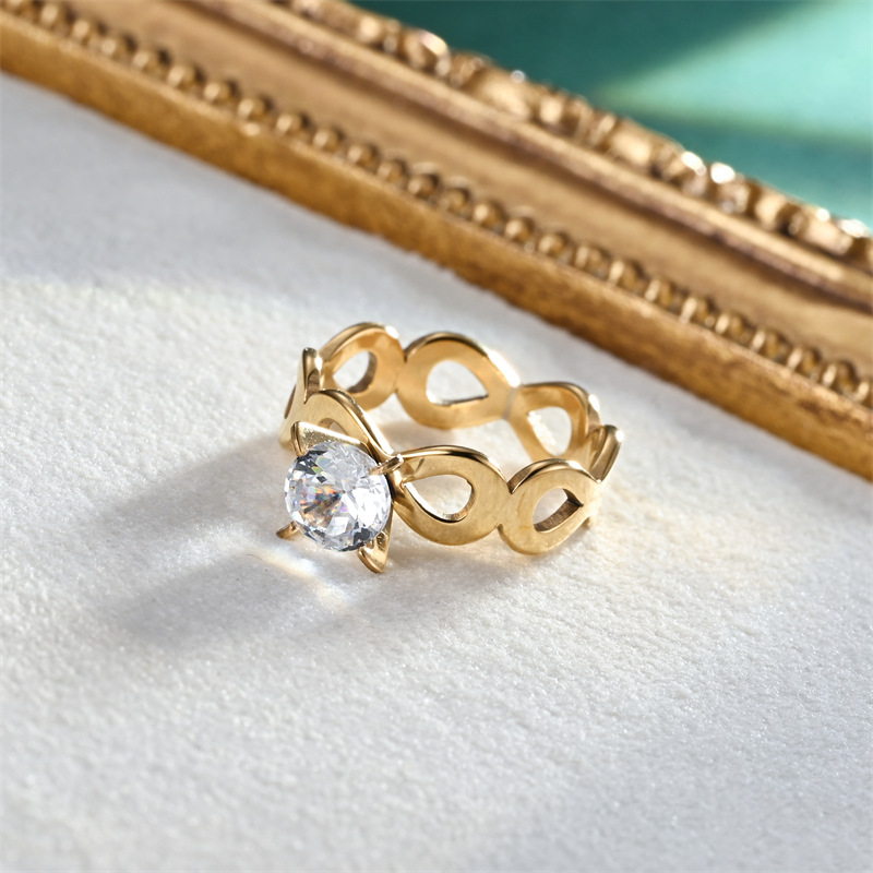 6g Weight Zircon Inlay Material Rings Classification 11, 12, 6 Ring Size 1 Piece Quantity Daily Occasion 304 Stainless Steel Material Geometric, Heart Shape Pattern All Seasons Season Unisex Gender Plating, Hollow Out, Inlay Design Sweet Style Sweet Geometric Heart Shape 304 Stainless Steel Plating Hollow Out Inlay Zircon Unisex Rings Men Band Rings 11