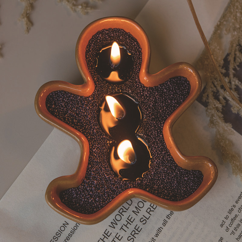 Velas de mesa de arena de cera de arena de perlas transfronterizas, adornos decorativos de venta caliente creativos hechos a mano, velas en forma de Navidad, multicolor al por mayor