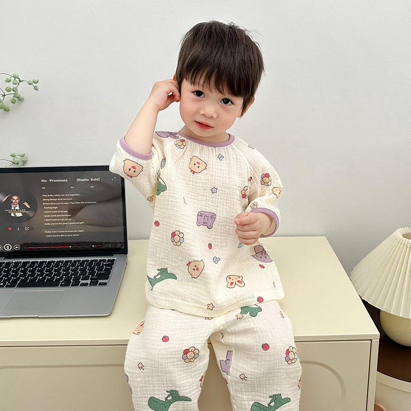 Children's gauze thin set girl's