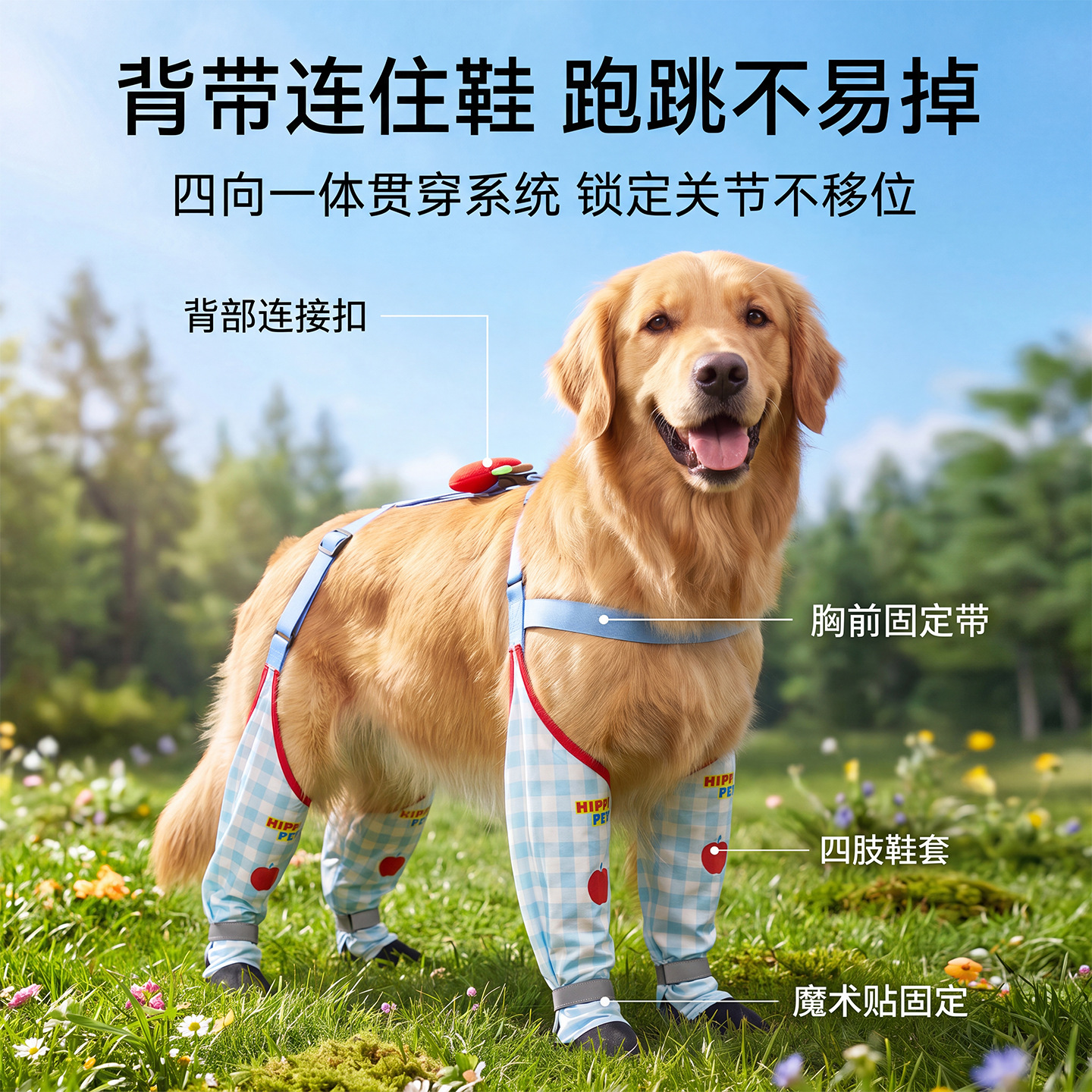 Zapatos de cuatro patas para mascotas, primavera y verano, zapatos para perros grandes y medianos, resistentes al desgaste, resbaladantes, no fáciles de caer, todo incluido