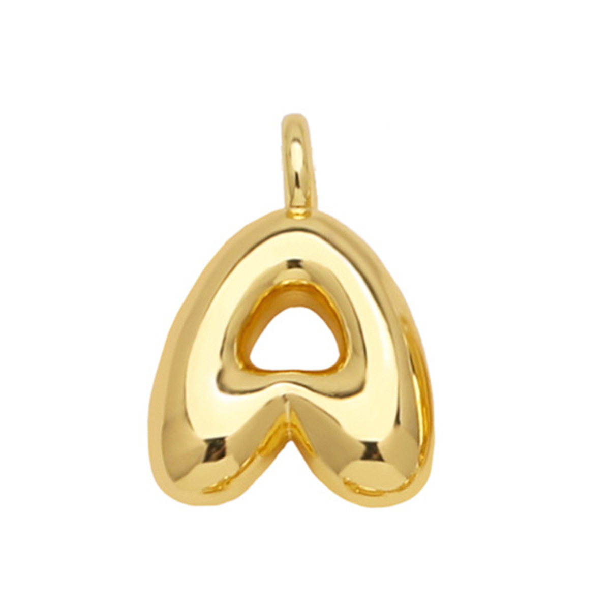 Transfronterizo Amazon venta caliente cobre chapado 18k oro real 26 letras inglesas collar colgante linda cadena de clavícula hip-hop