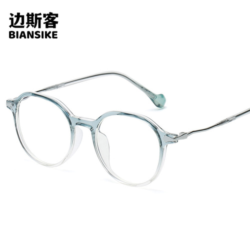 Internet celebrity TR90 anti-blue light ins trend personality glasses frame retro small frame flat mirror wholesale 2007