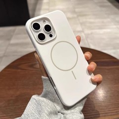 iPhone16PROMAX 携帯電話ケース Apple 15 強力磁気細いサークル 14 ソフトカバークロスボーダーに適した液体シリコーン磁気吸引