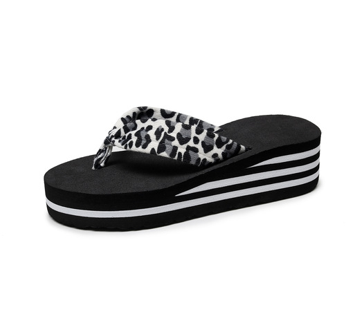 High-heeled black sandals with white laces, women's summer sandals with height increase, thick soles, bright ribbons, casual, versatile, beach shoes, home shoes