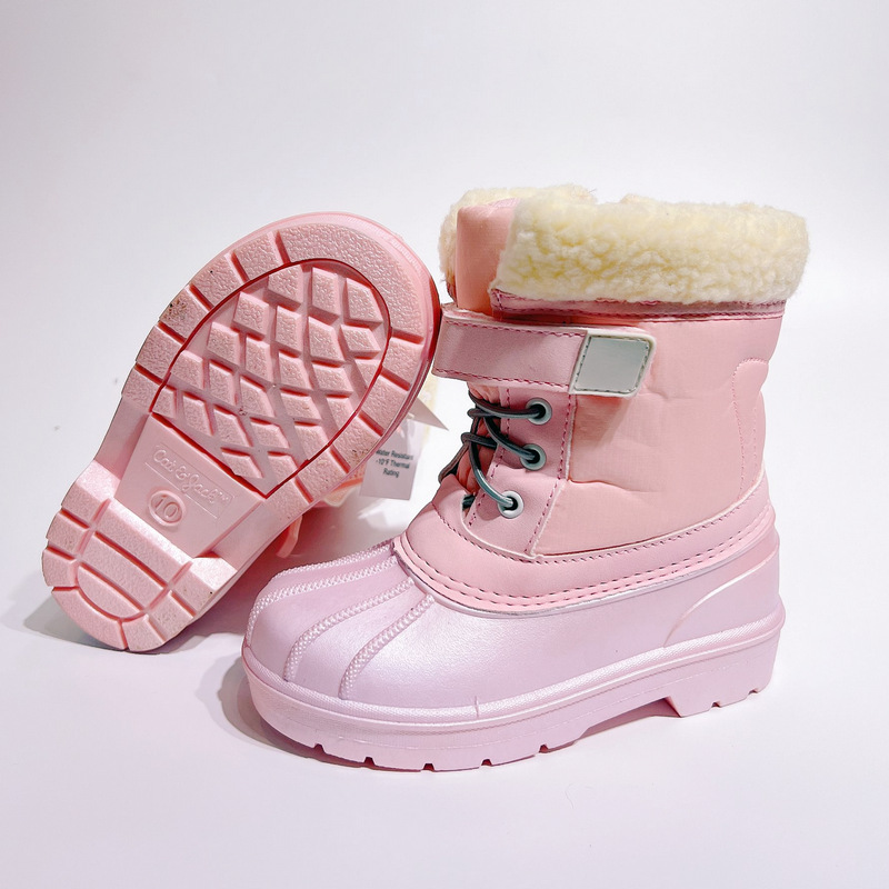 Amazon cross-border botas de nieve impermeables a media pantorrilla antideslizante térmico Comercio exterior esquí cola Procesamiento de bienes al por mayor entrega de una pieza