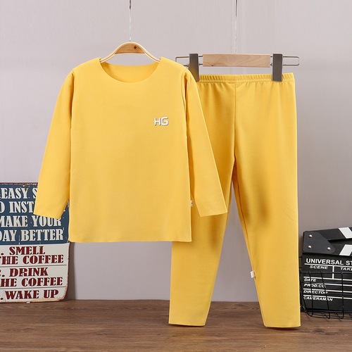 Children's thermal underwear set, German velvet, big children's autumn clothes, teenagers' thickened boys' and girls' home clothes and children's clothing
