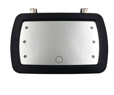 Universal Sun Visor Mirror for Cars, LED Makeup Mirror, High-Definition Interior Mirror with Touch-Screen Switch (Sun visor rearview mirror) - black-1711cm
