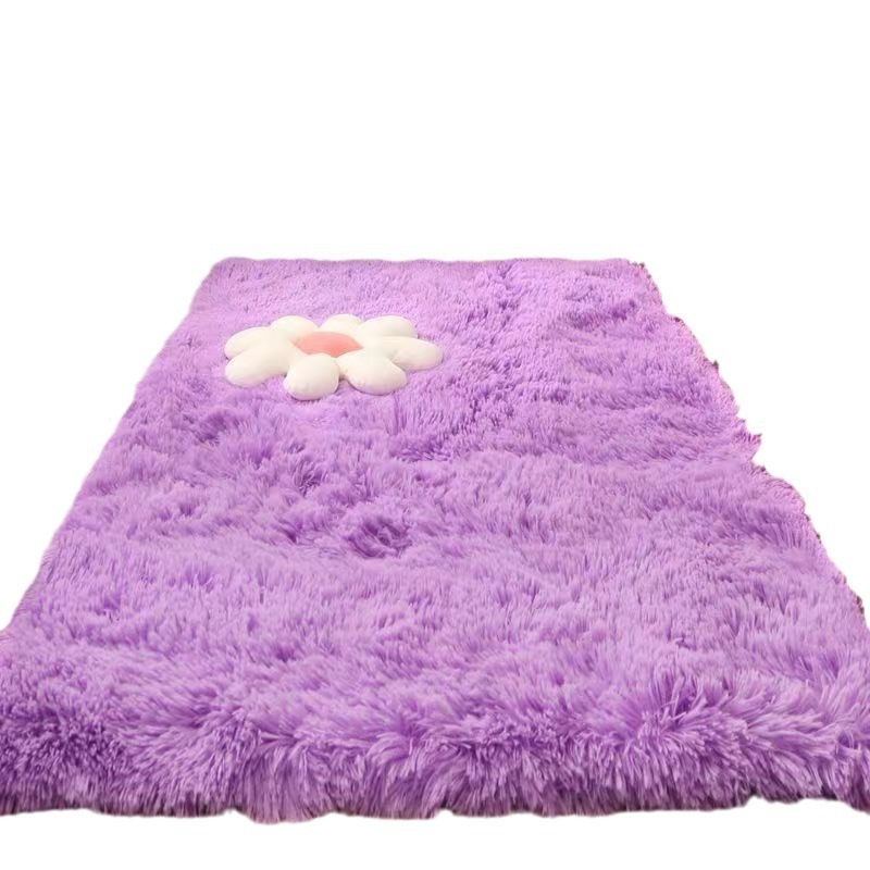 Alfombra de seda cubierta sala de estar dormitorio alfombra de cama sofá mesa de té aislamiento frío anti-deslizante almohadilla de pelusa estera de piso grueso