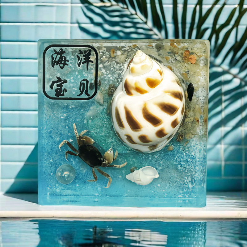 쉘 크랩 냉장고 강한 자기 흡입 3D 높은 색상 가치 수제 바다 바람 선물 기념품