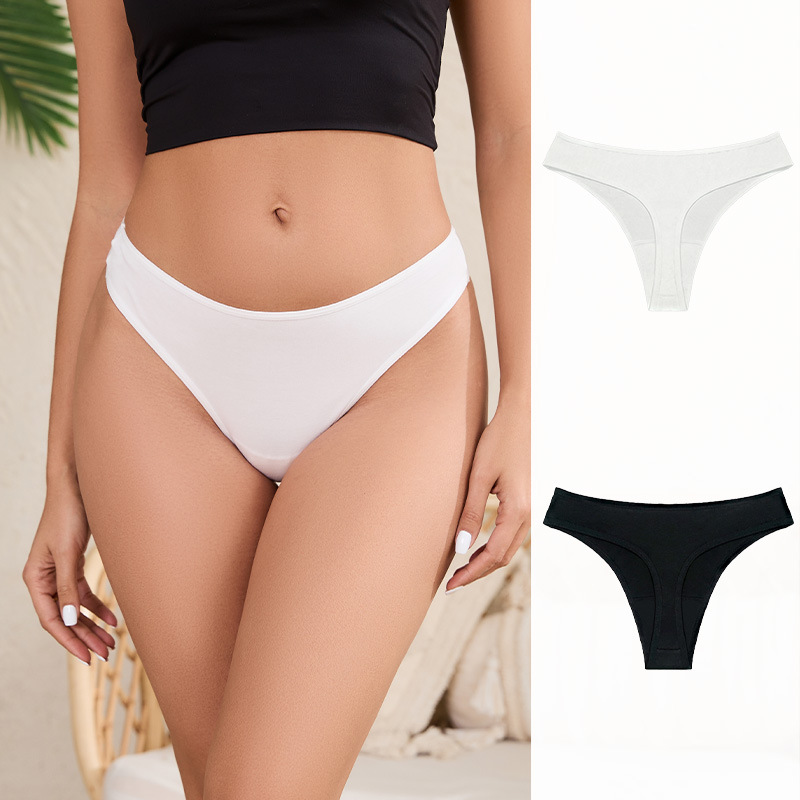 Europa y América peinados algodón thongs mujeres bikini sexy seducción sin marcas transpirable sexy algodón interior al por mayor comercio exterior
