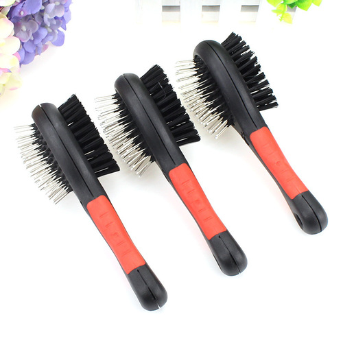 Wholesale double-sided pet comb, small dog needle comb, grooming comb, knotting comb, hair removal comb, dog supplies