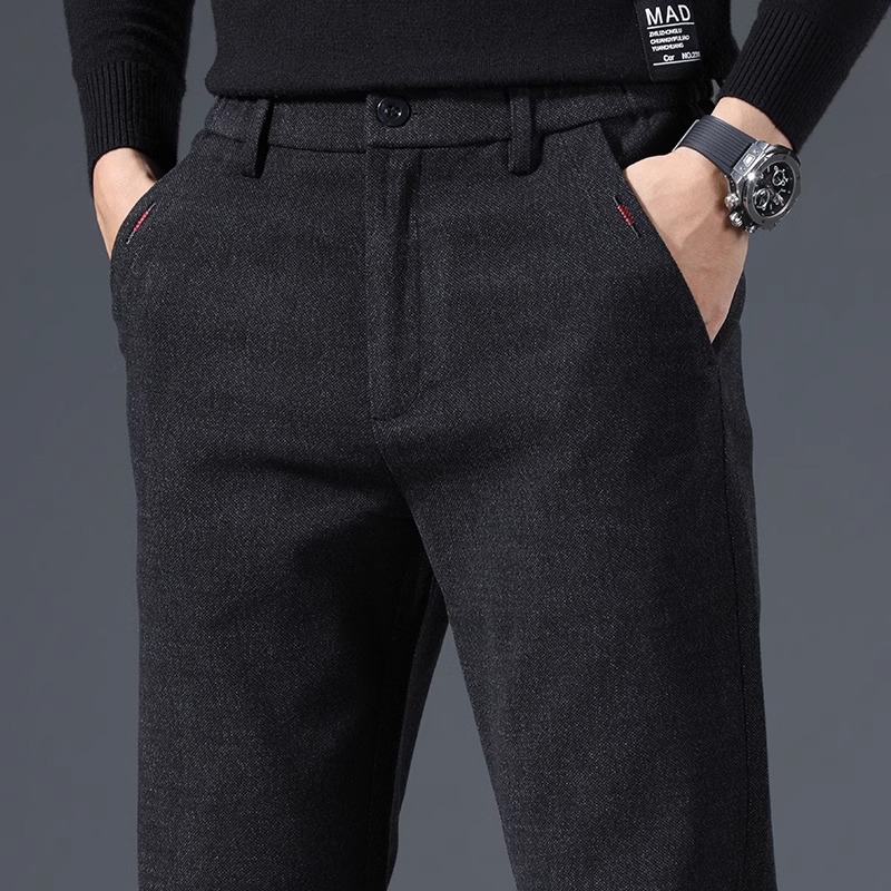 快適な起毛カジュアルパンツ メンズ 春秋冬 ストレート ビジネスパンツ 2025年新作 多用途 ロングパンツ メンズ